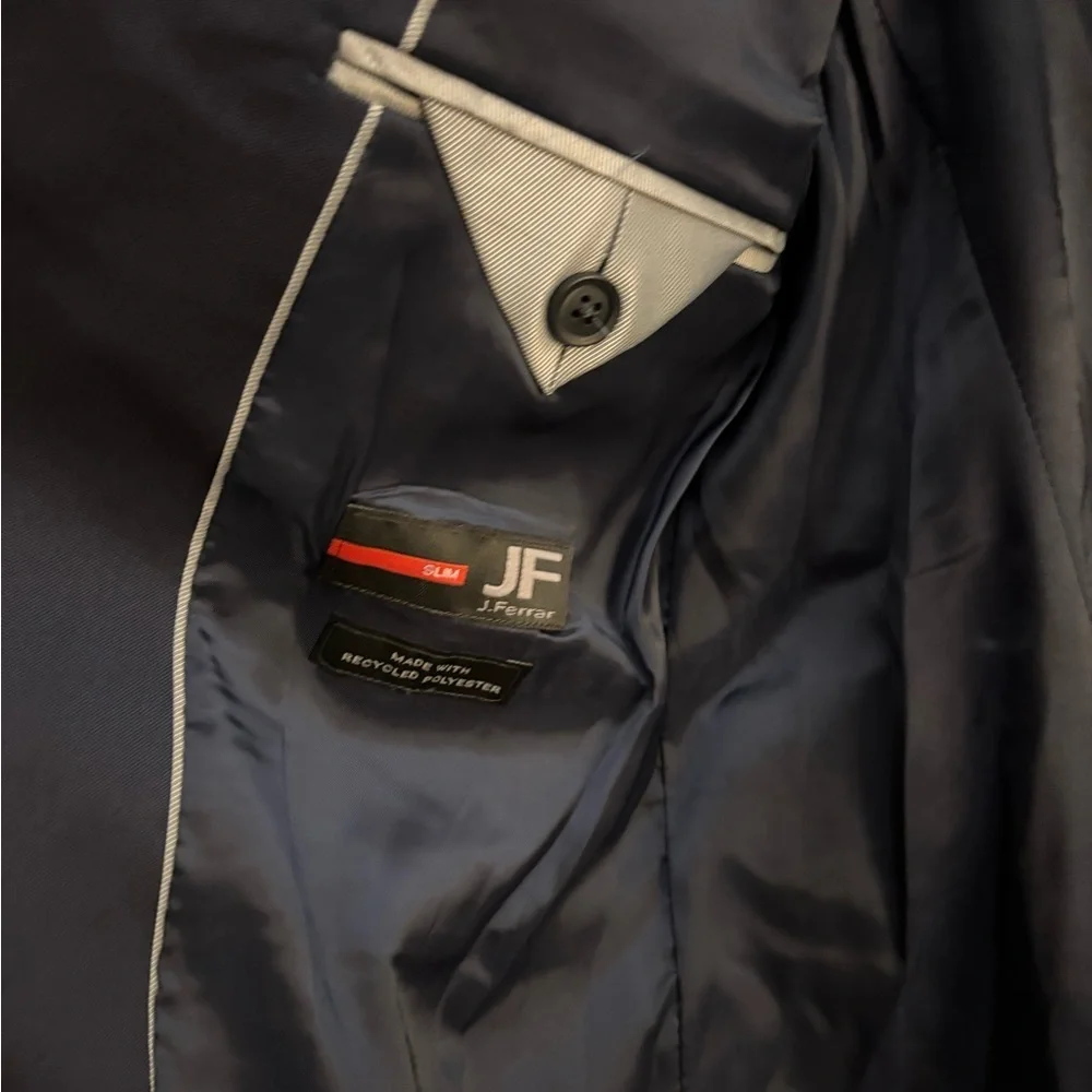 NWOT Men's JF J.Ferrar Slim Fit Dk Navy Blazer/ Sports Jacket sz 40 Reg